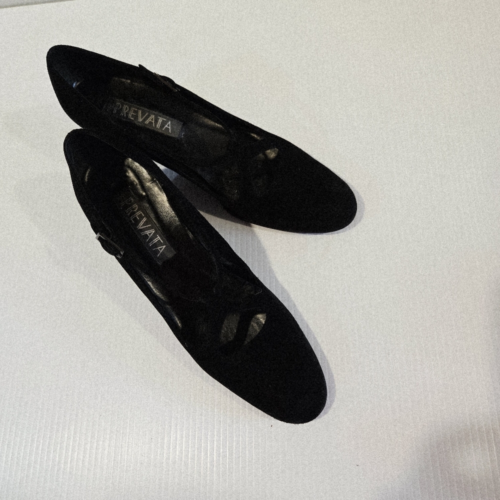 Prevata Black Women's Shoes Size 8.5 AA Crisscross Vintage - Picture 2 of 9